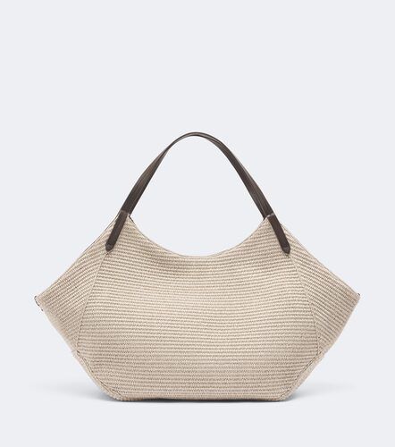 Reversible raffia-effect shopper - Brunello Cucinelli - Modalova
