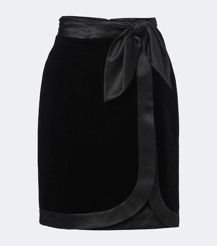 Falda envolvente de terciopelo con seda - Saint Laurent - Modalova