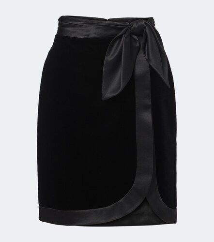 Wickelrock aus Samt mit Seidensatin - Saint Laurent - Modalova