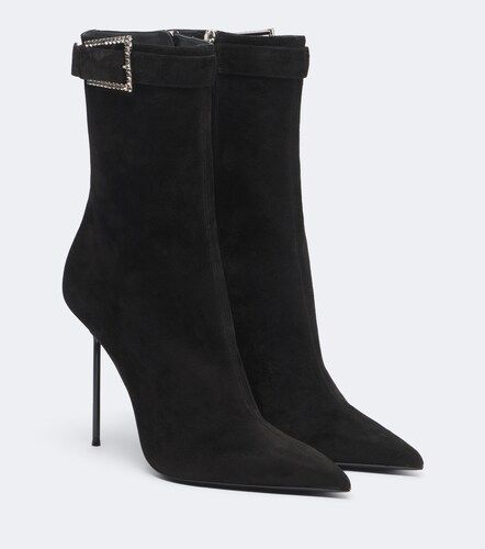 Verzierte Ankle Boots Lidia aus Veloursleder - Paris Texas - Modalova