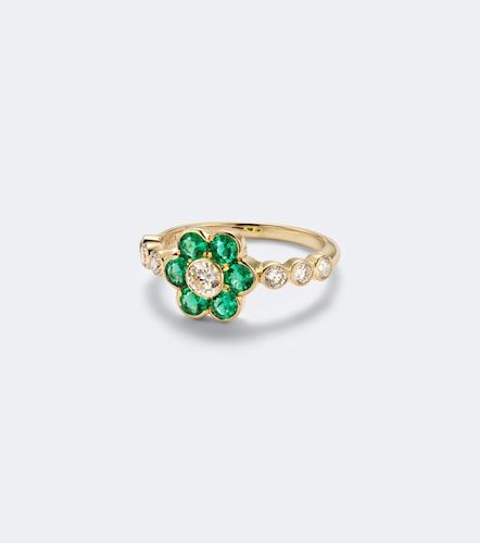 Flora 18kt ring with emeralds and diamonds - Anita Ko - Modalova
