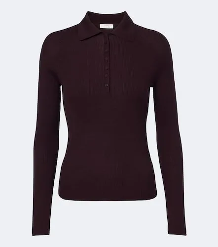 Ribbed-knit wool and silk polo sweater - Vince - Modalova