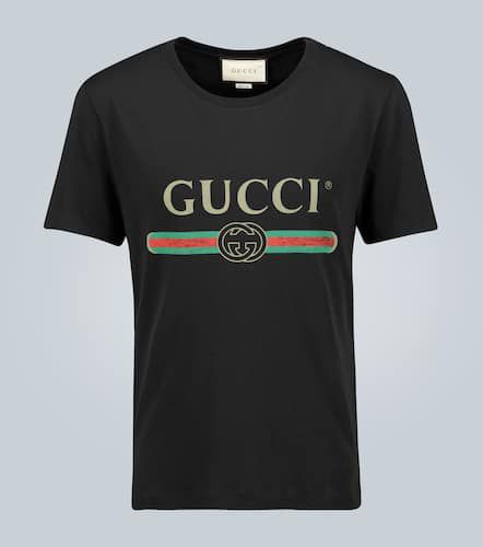 T-shirt oversize in cotone con logo - Gucci - Modalova