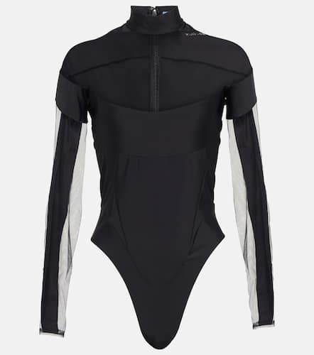 Mugler Mesh-paneled bodysuit - Mugler - Modalova