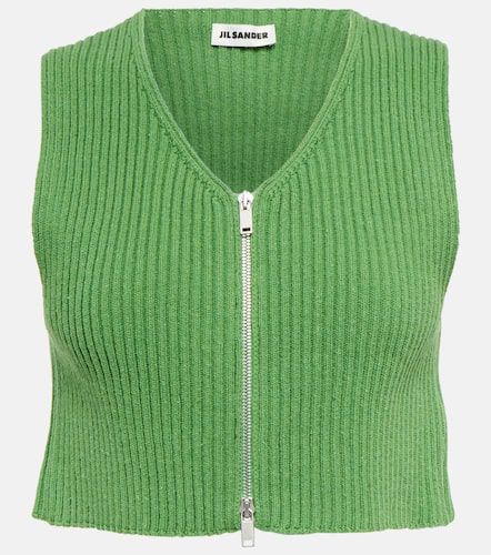 Ribbed-knit cotton crop top - Jil Sander - Modalova