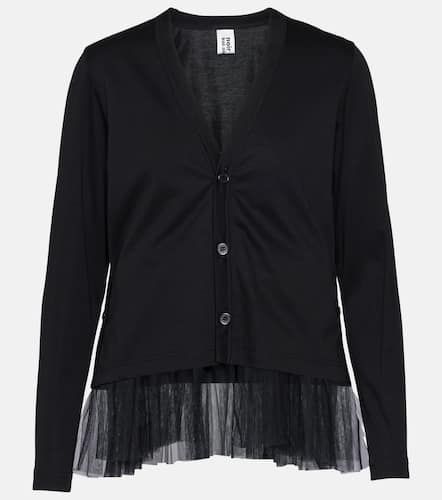 Cardigan in cotone con tulle - Noir Kei Ninomiya - Modalova