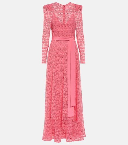 Embroidered cotton-blend maxi dress - Elie Saab - Modalova