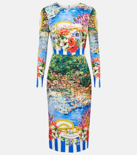 Portofino printed silk-blend midi dress - Dolce&Gabbana - Modalova