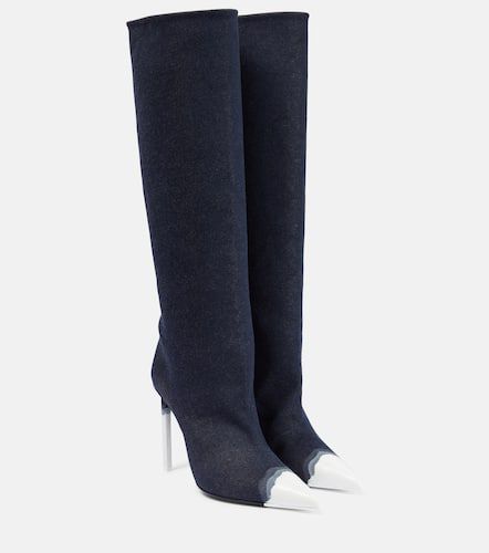 Bleached denim knee-high boots - Tom Ford - Modalova