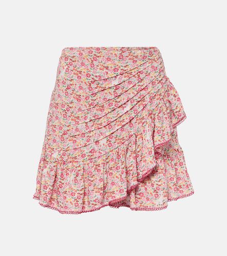 Mabelle floral shirred miniskirt - Poupette St Barth - Modalova