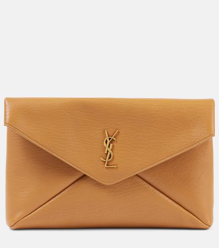 Cassandre Large leather clutch - Saint Laurent - Modalova