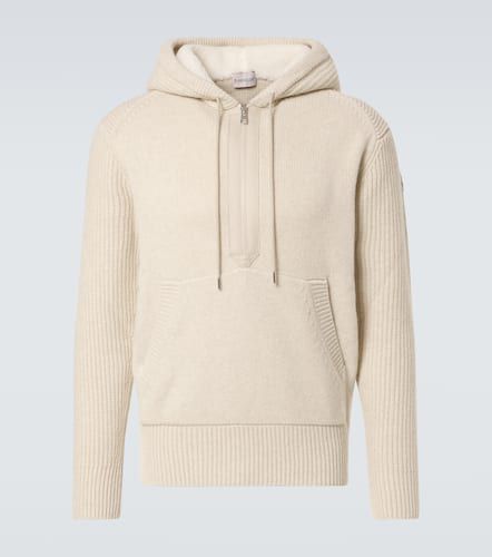 Felpa in lana e cashmere con cappuccio - Moncler - Modalova