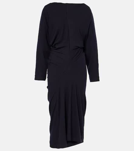 Draped jersey midi dress - Dries Van Noten - Modalova