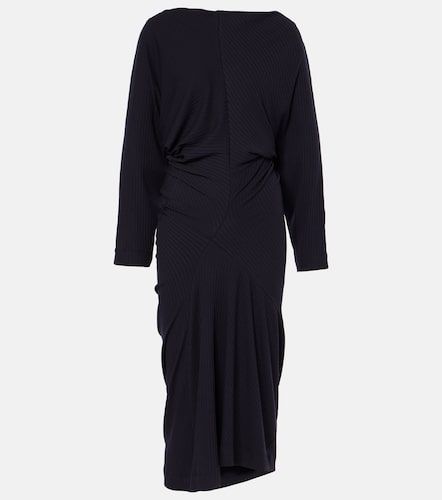 Vestido midi de jersey drapeado - Dries Van Noten - Modalova