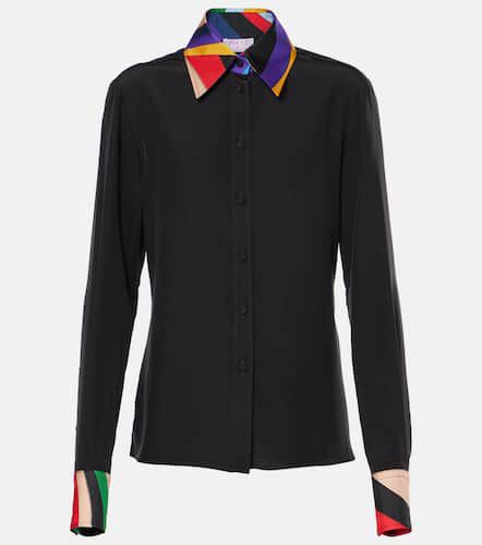 Silk crÃªpe de chine polo shirt - Pucci - Modalova