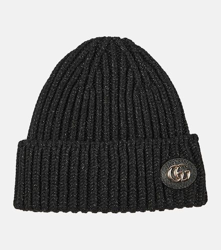 Double G wool-blend lamÃ© beanie - Gucci - Modalova