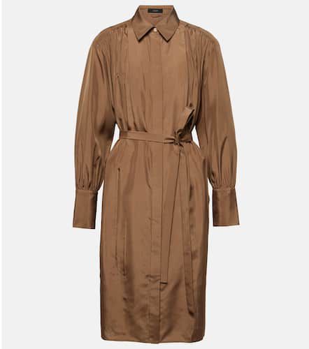 Danton pleated silk shirt dress - Joseph - Modalova