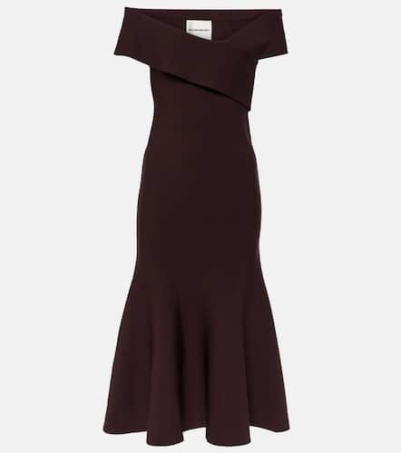 Asymmetric off-shoulder midi dress - Roland Mouret - Modalova