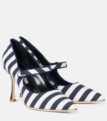 Pumps Mary Jane Campari 90 a righe - Manolo Blahnik - Modalova