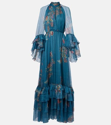 Etro Abito lungo in chiffon di seta - Etro - Modalova