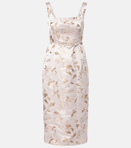 Vestido midi Zoe de satén con brocado - Staud - Modalova