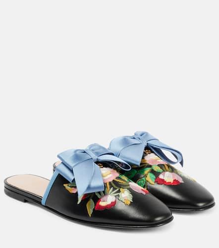 Beauregard embroidered leather mules - Valentino Garavani - Modalova