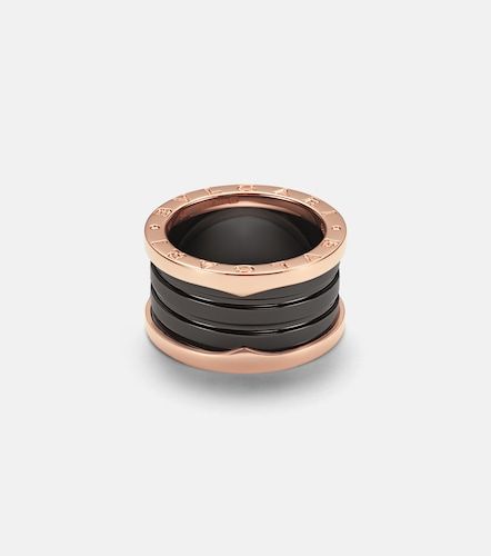 B.zero1 18kt rose and ceramic ring - Bvlgari - Modalova