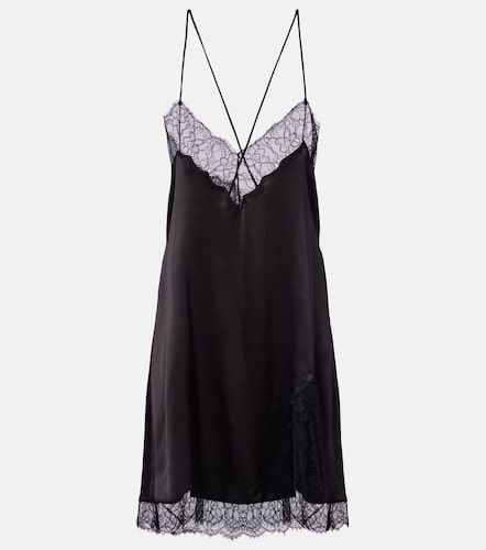 Abito corto in raso di misto seta e cotone - Dolce&Gabbana - Modalova