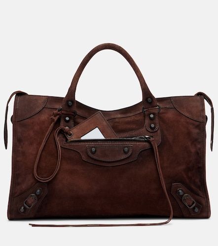 Le City Medium suede top-handle bag - Balenciaga - Modalova