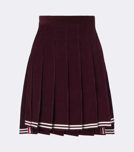 Minifalda de pana de algodón plisada - Thom Browne - Modalova
