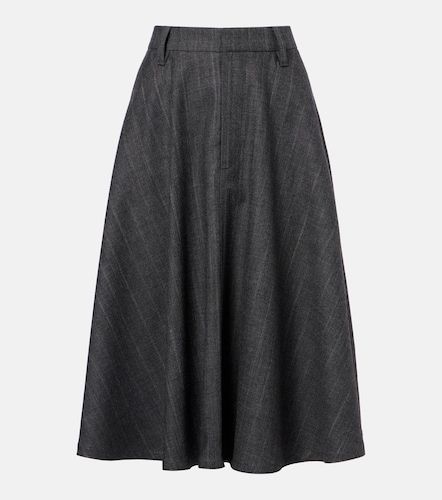 Virgin wool midi skirt - Brunello Cucinelli - Modalova