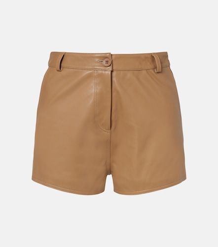 Leontine leather shorts - Nour Hammour - Modalova
