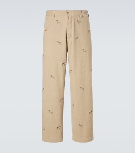 Pantalones rectos de pana de algodón bordados - Polo Ralph Lauren - Modalova