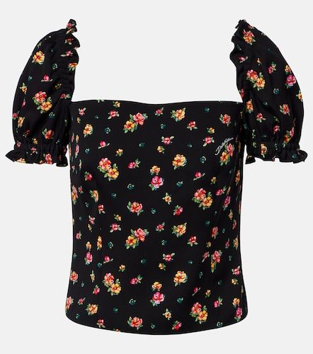 Top in charmeuse di misto seta - Dolce&Gabbana - Modalova