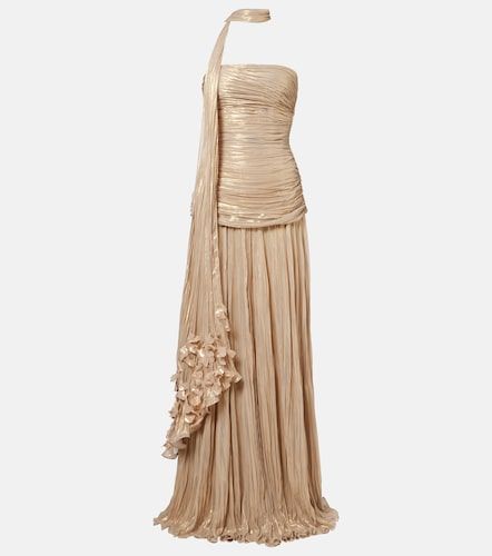 Abito lungo Dayana con ruches e foulard - Marmar Halim - Modalova