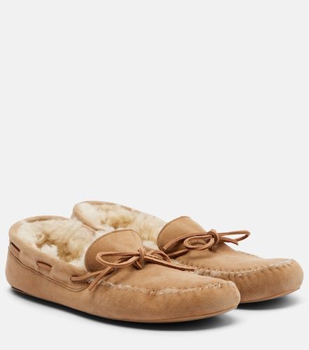 Scarpe da barca Lucca in suede con shearling - The Row - Modalova