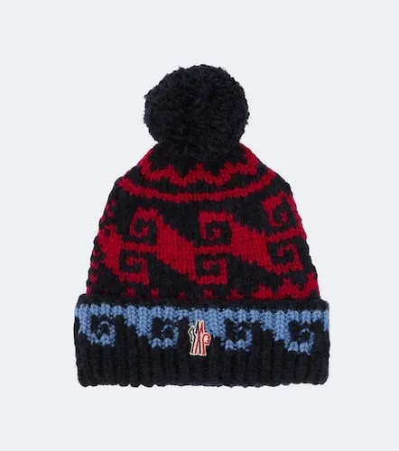 Intarsia wool and alpaca-blend beanie - Moncler Grenoble - Modalova