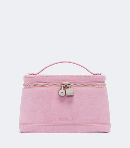 Bolso neceser Petit Vanity de ante grabado - Jacquemus - Modalova
