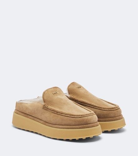 Mules con plataforma Gommino® de ante y borrego - Tod's - Modalova