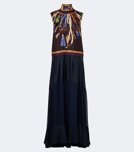 Etro Draped printed silk twill gown - Etro - Modalova