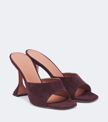 Amina Muaddi Lupita suede mules - Amina Muaddi - Modalova