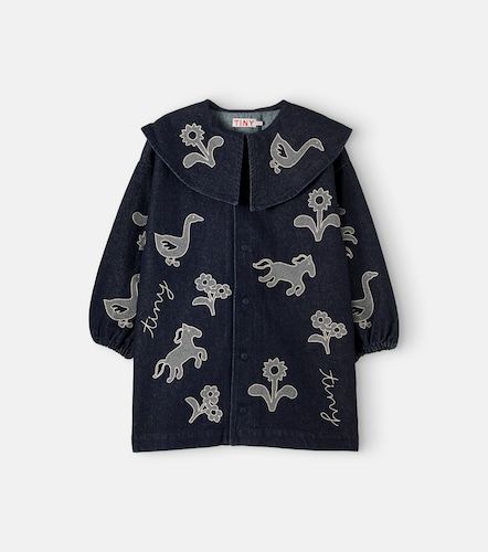 Vestido de denim bordado - Tinycottons - Modalova
