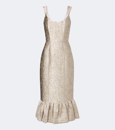 Vestido corsé de jacquard con volantes - Markarian - Modalova