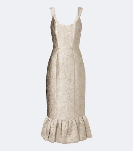 Vestido corsé de jacquard con volantes - Markarian - Modalova