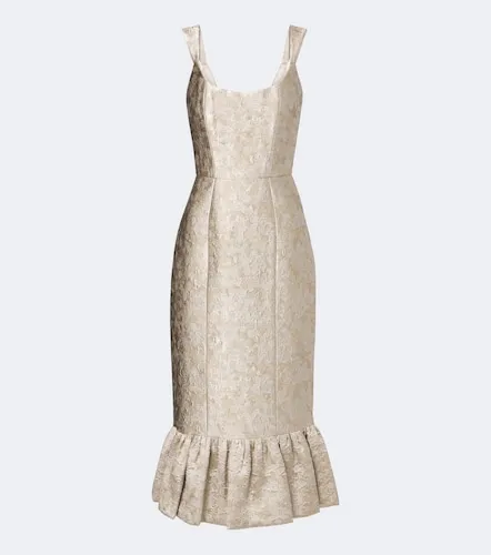 Vestido corsé de jacquard con volantes - Markarian - Modalova