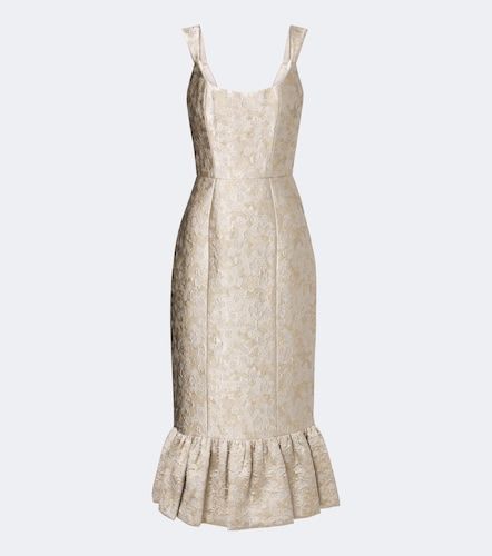 Vestido corsé de jacquard con volantes - Markarian - Modalova