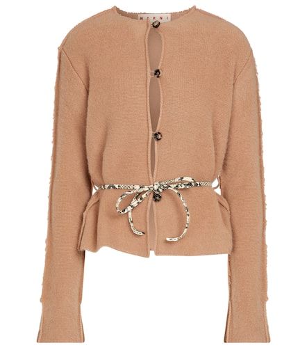 Belted wool and cashmere cardigan - Marni - Modalova