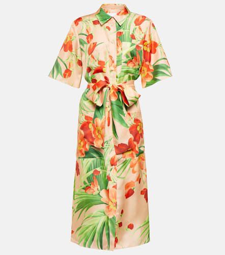 Printed silk midi dress - Carolina Herrera - Modalova