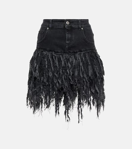 Blumarine Fringed denim miniskirt - Blumarine - Modalova