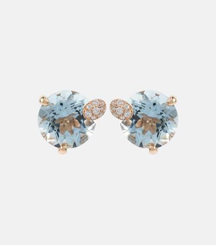 Kt rose gold earrings with aquamarine and diamonds - Bucherer Fine Jewellery - Modalova